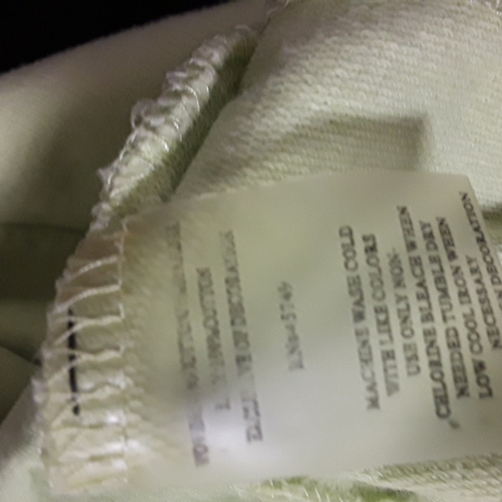 *C4 - VINTAGE OLEG CASSINI SPORT SZ. L 100% COTTON LIME GREEN JACKET - Picture 3 of 5